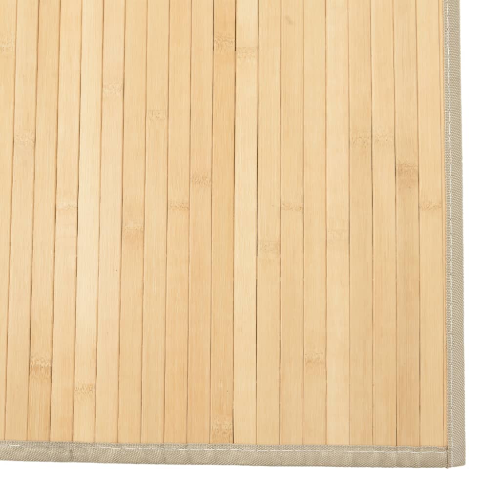 vidaXL Teppe rektangulær lys naturell 80x100 cm bambus