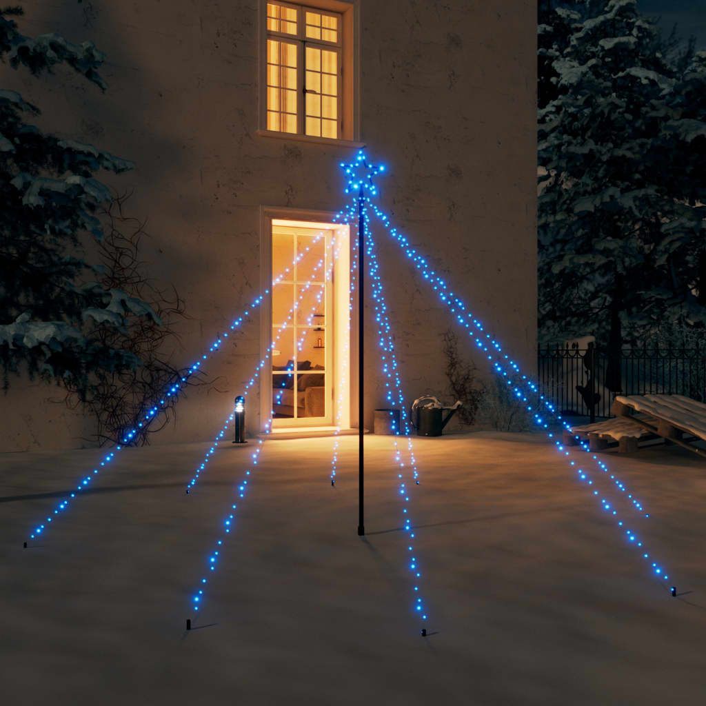 vidaXL Juletrelys innendørs og utendørs 400 lysdioder blå 2,5 m