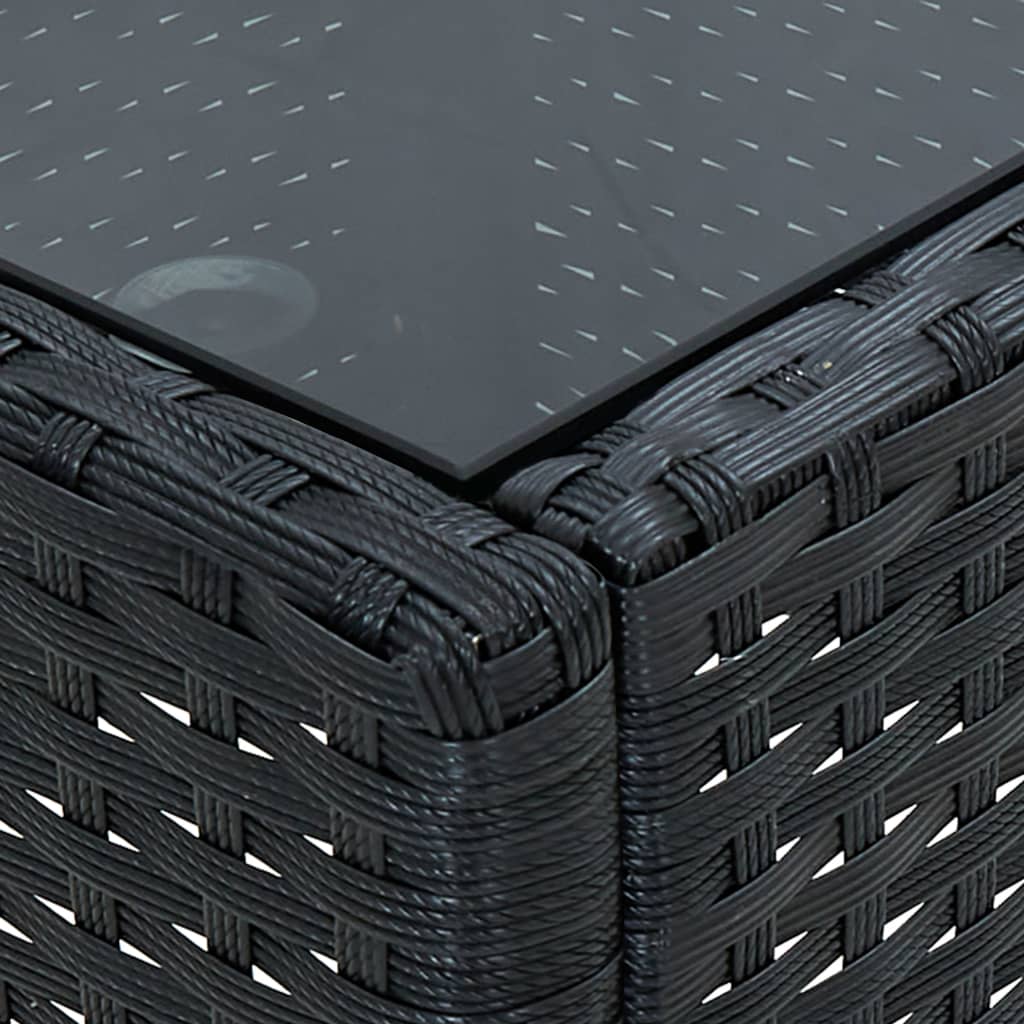 vidaXL Hagebord svart 40x40x45 cm polyrotting