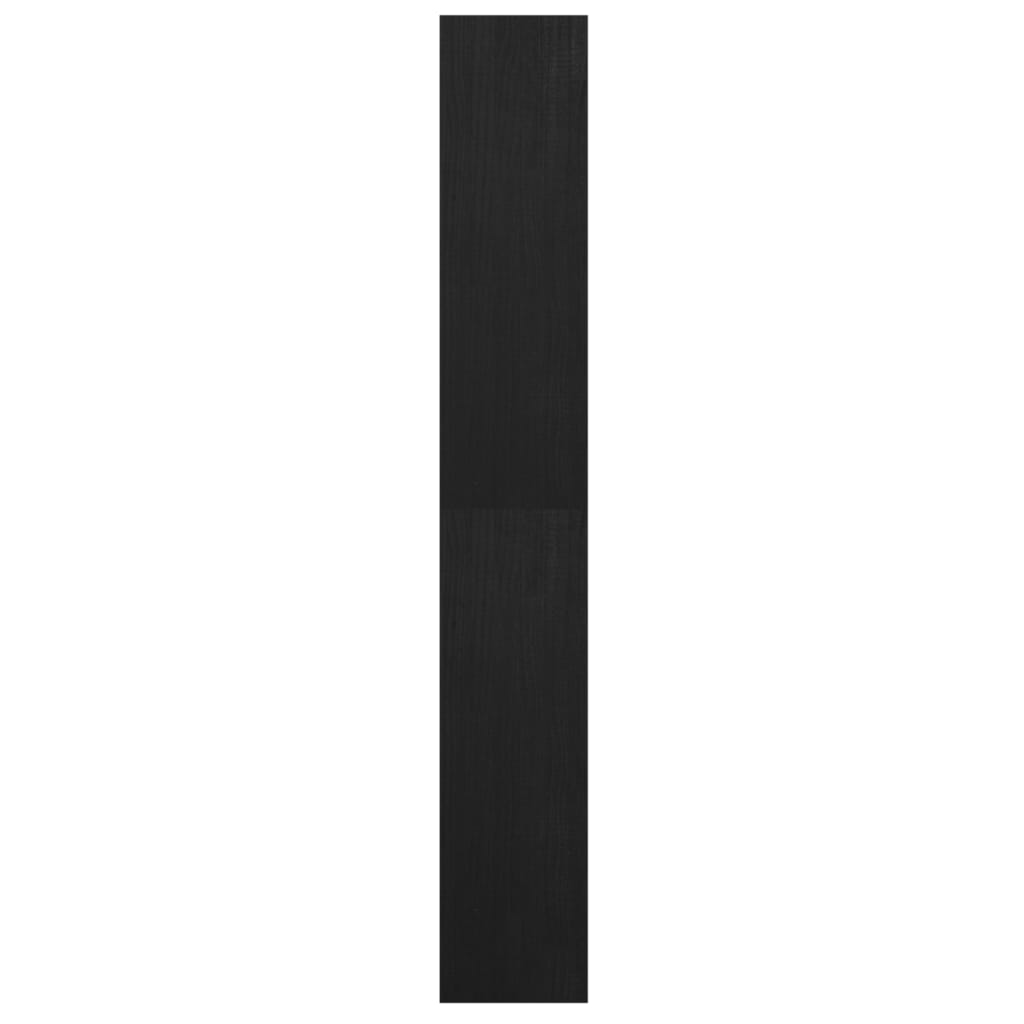 vidaXL Bokhylle/romdeler svart 40x30x199 cm heltre furu