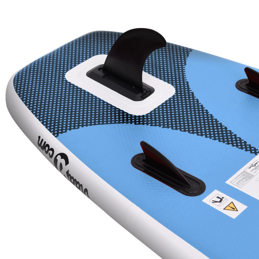 vidaXL Oppblåsbart padlebrettsett havblå 330x76x10 cm
