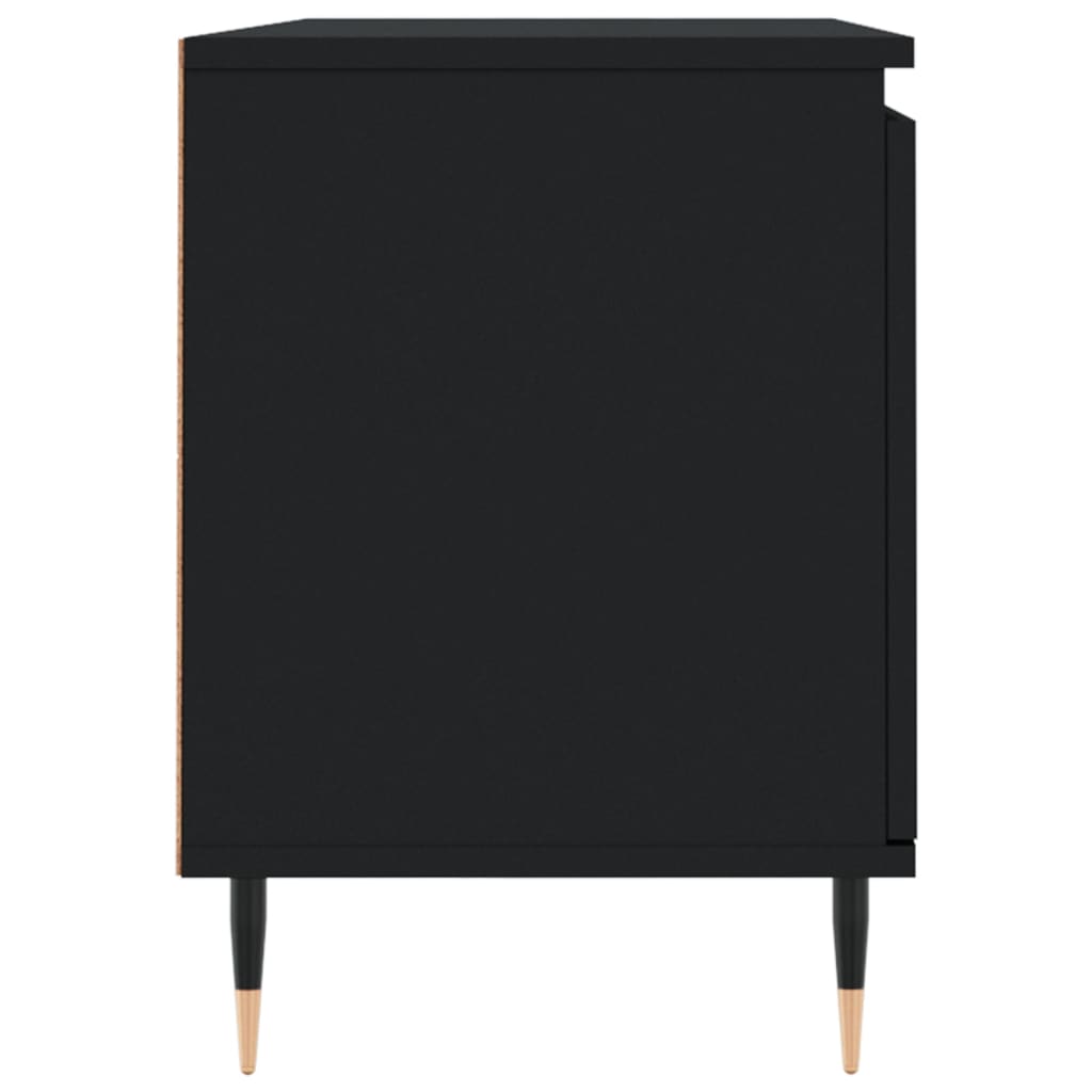 vidaXL TV-benk svart 104x35x50 cm konstruert tre
