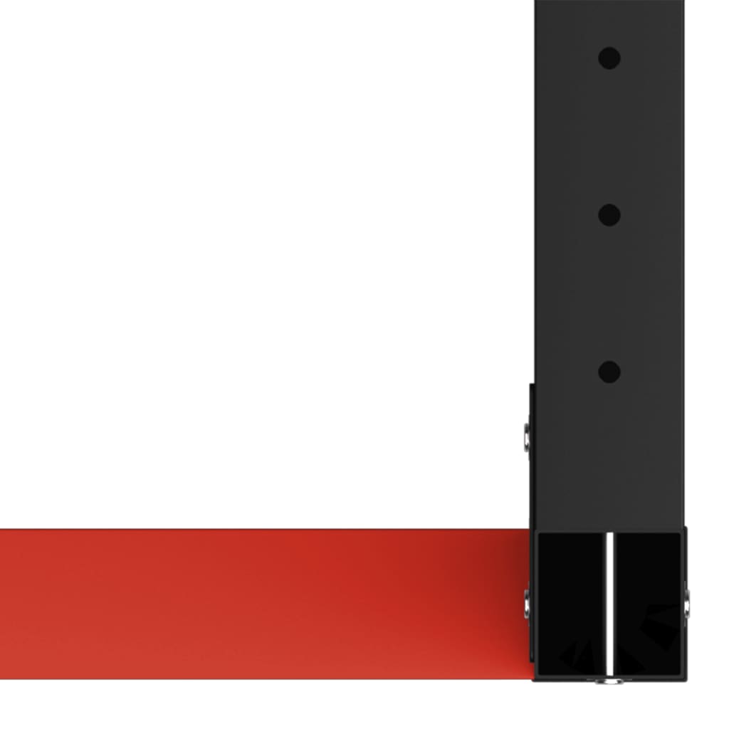 vidaXL Ramme til arbeidsbenk 80x57x79 cm svart og rød