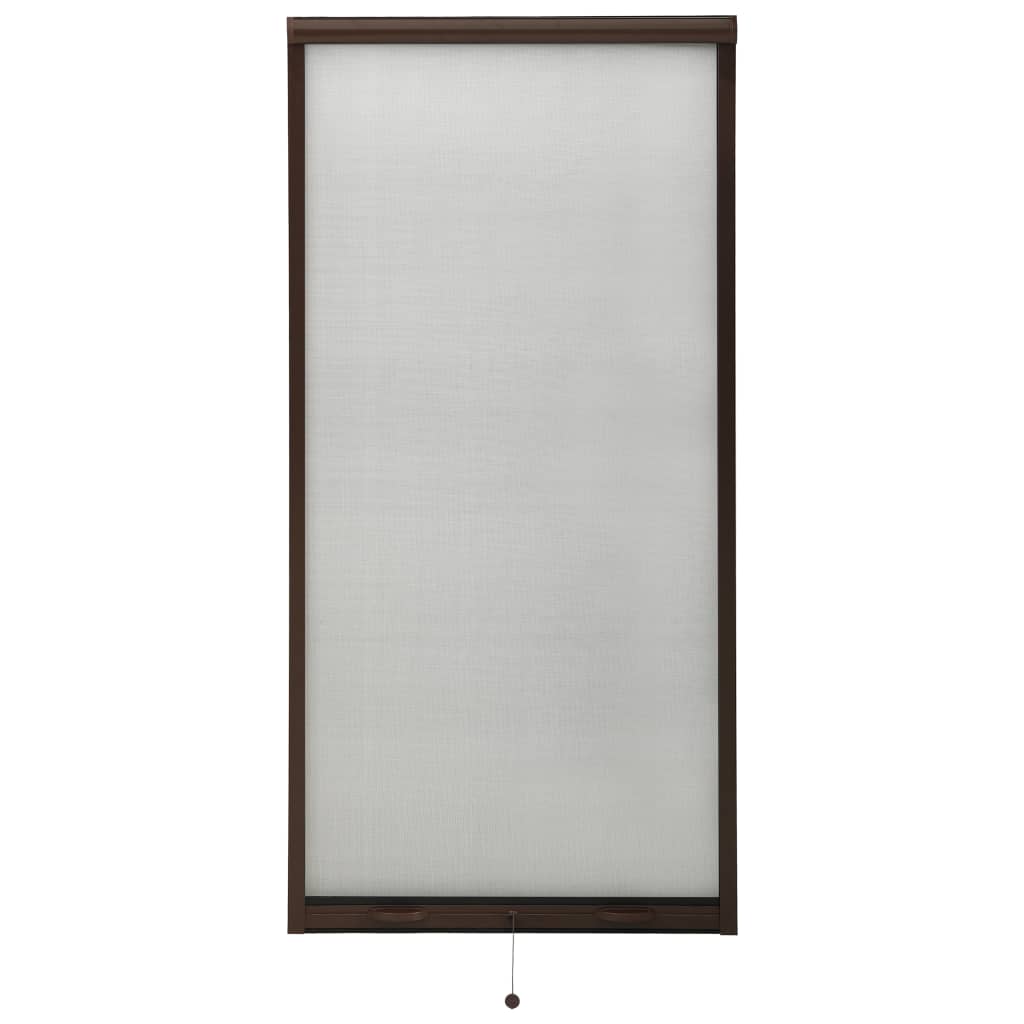 vidaXL Nedrullbar insektskjerm for vinduer brun 80x170 cm