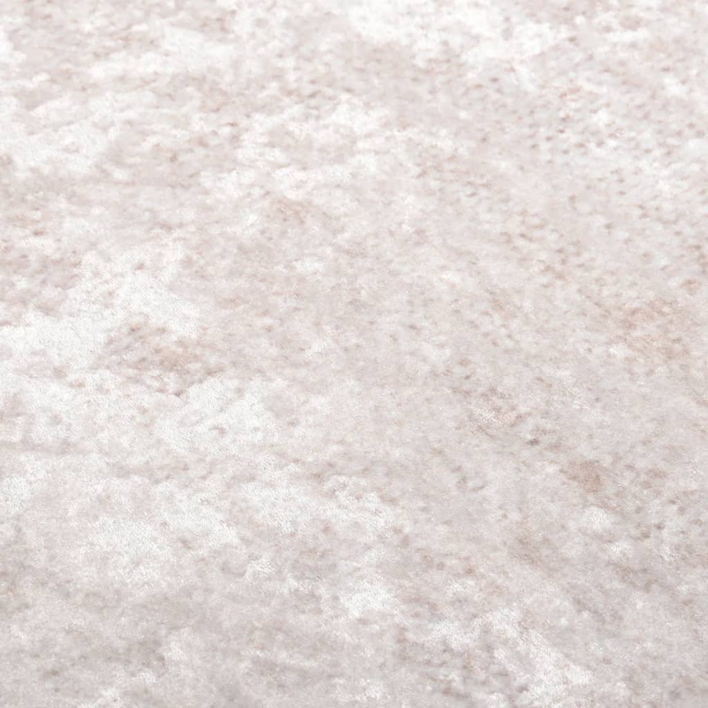 vidaXL Vaskbart teppe 190x300 cm lys beige sklisikker