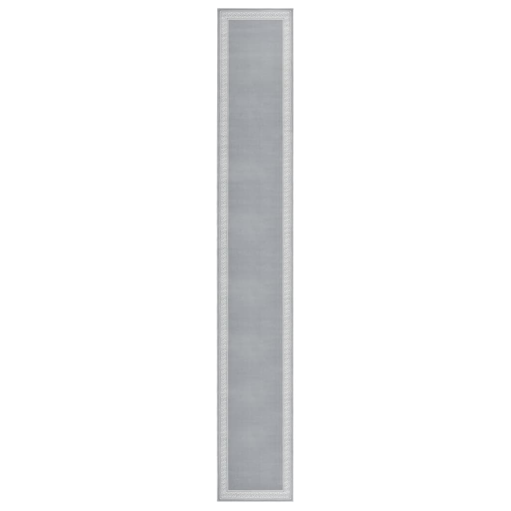 vidaXL Teppeløper BCF grå med motiv 60x450 cm