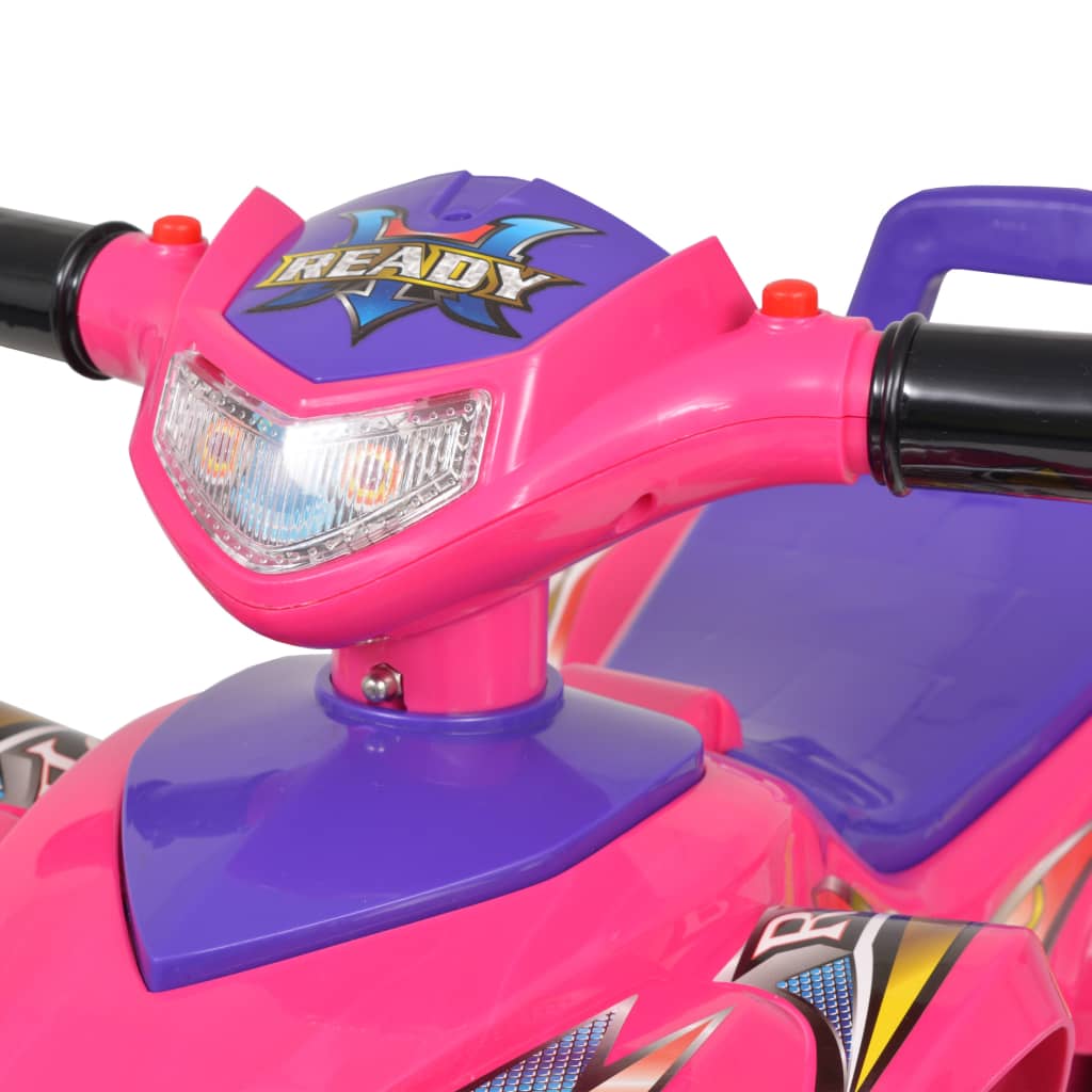 vidaXL Gåbil ATV med lyd og lys rosa og lilla
