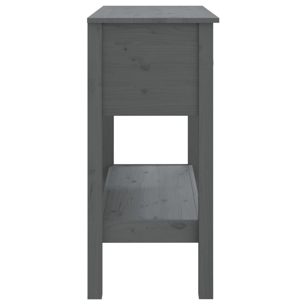 vidaXL Konsollbord grå 75x35x75 cm heltre furu