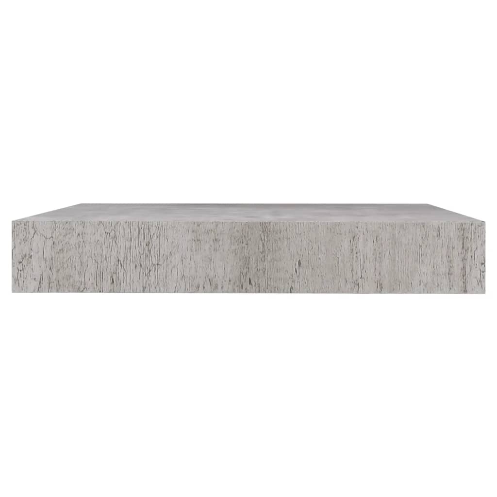 vidaXL Flytende vegghylle betonggrå 23x23,5x3,8 cm MDF