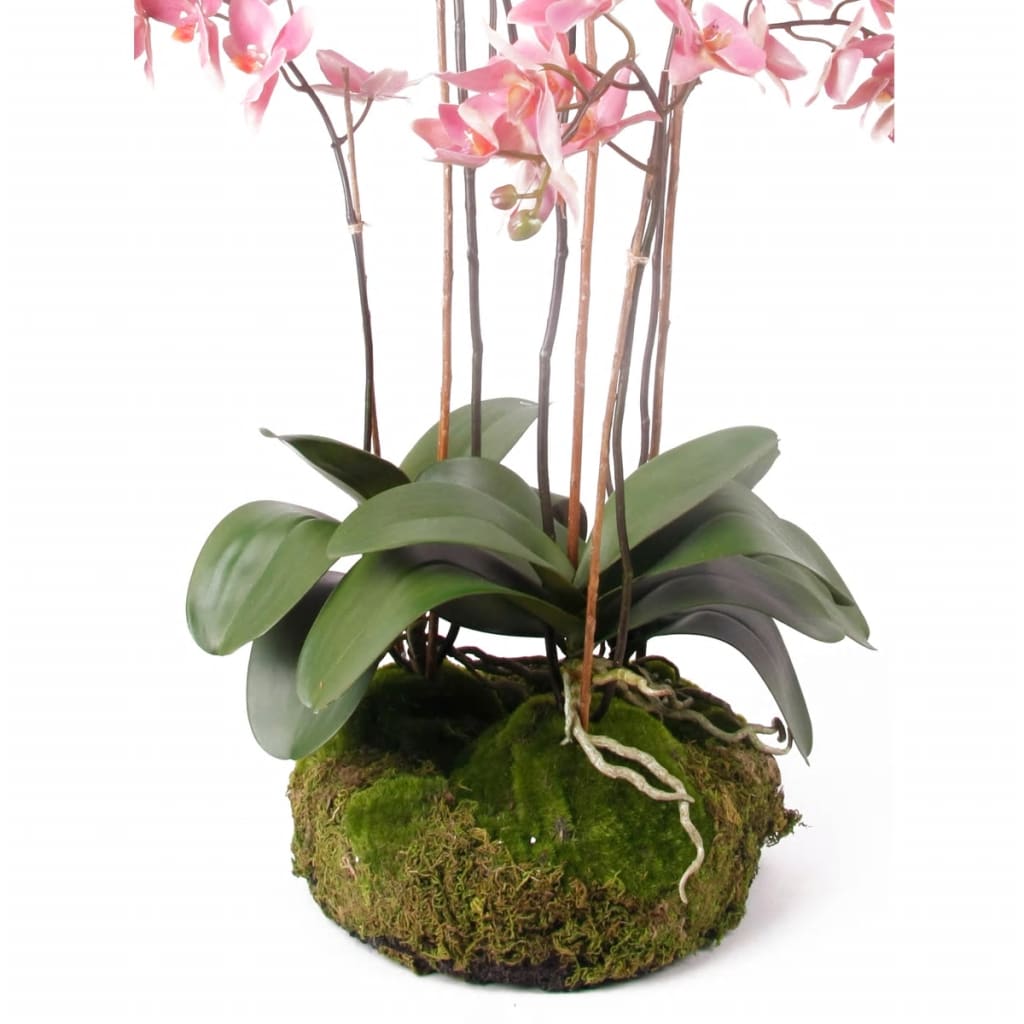 Emerald Kunstig orkidé med mose rosa 75 cm 417662