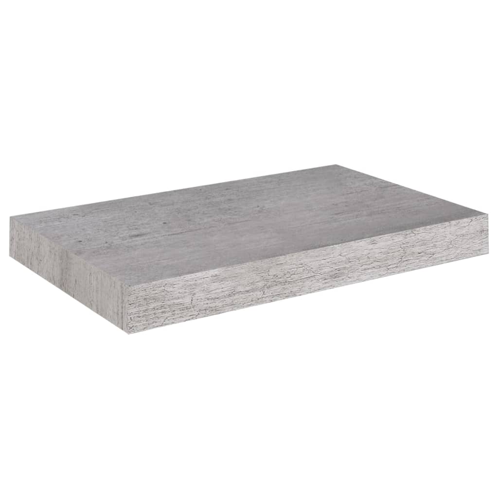 vidaXL Flytende vegghylle betonggrå 40x23x3,8 cm MDF