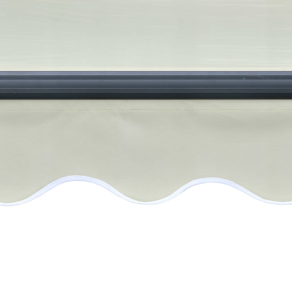 vidaXL Uttrekkbar markise med vindsensor og LED 600x300 cm kremhvit