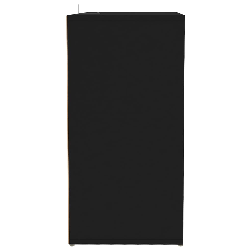vidaXL Skoskap svart 60x35x70 cm sponplate