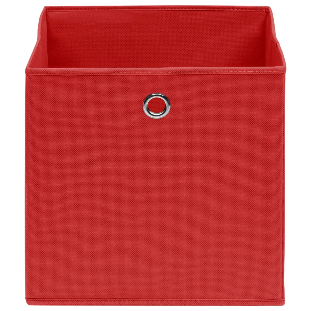 vidaXL Oppbevaringsbokser 4 stk rød 32x32x32 cm stoff