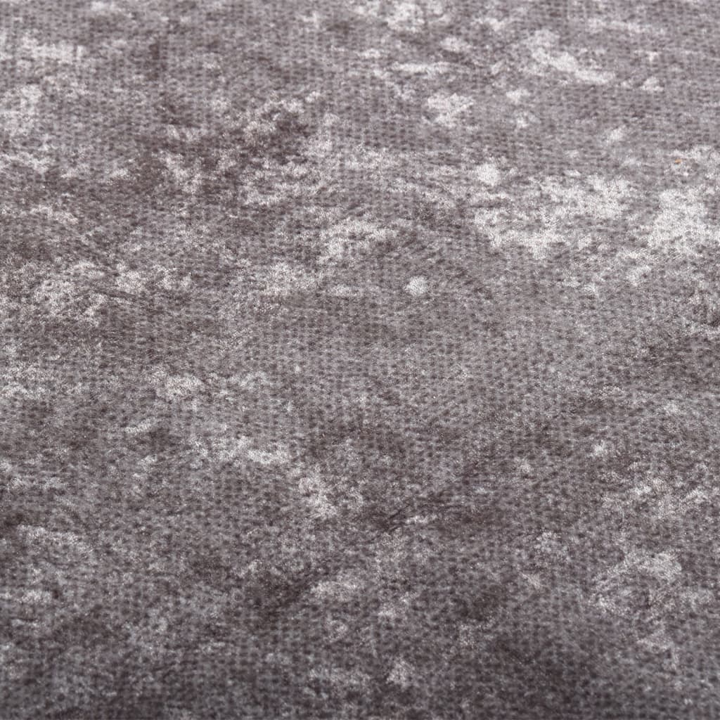 vidaXL Vaskbart teppe 120x180 cm sklisikker grå
