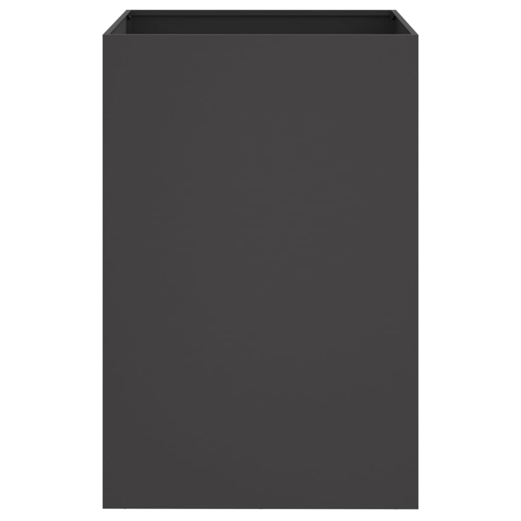 vidaXL Plantekasse svart 52x48x75 cm kaldvalset stål
