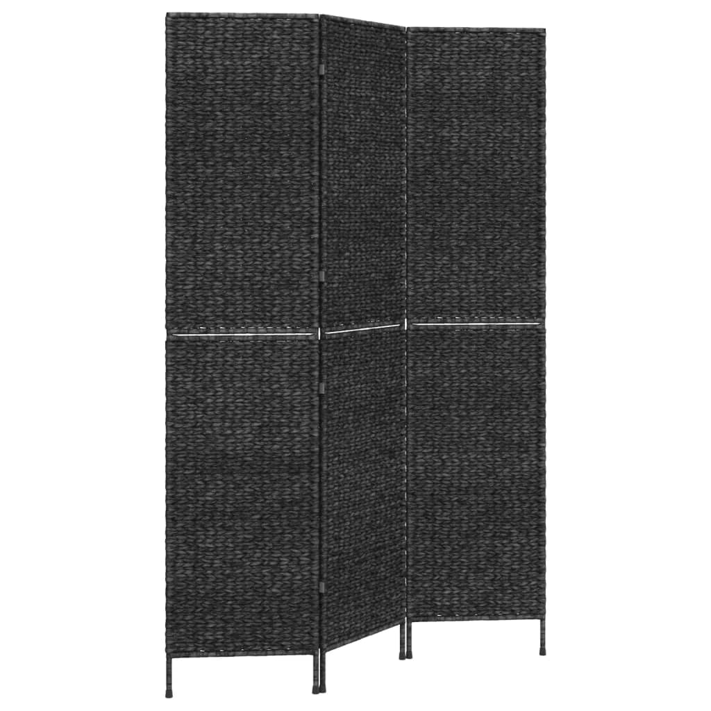 vidaXL Romdeler 3 paneler svart 122x180 cm vannhyasint