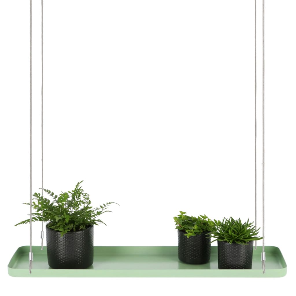 Esschert Design Hengende plantebrett rektangulær grønn L