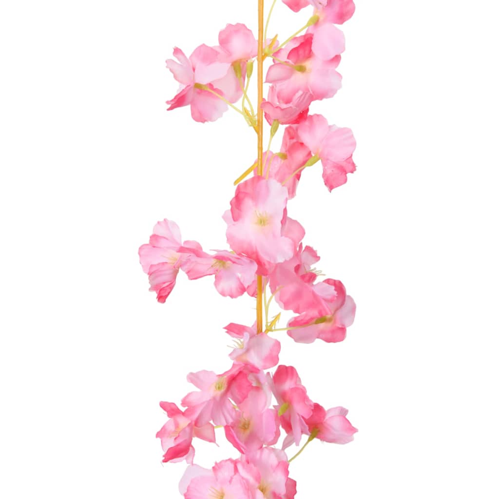 vidaXL Kunstige blomsterkranser 6 stk mørkelilla 180 cm