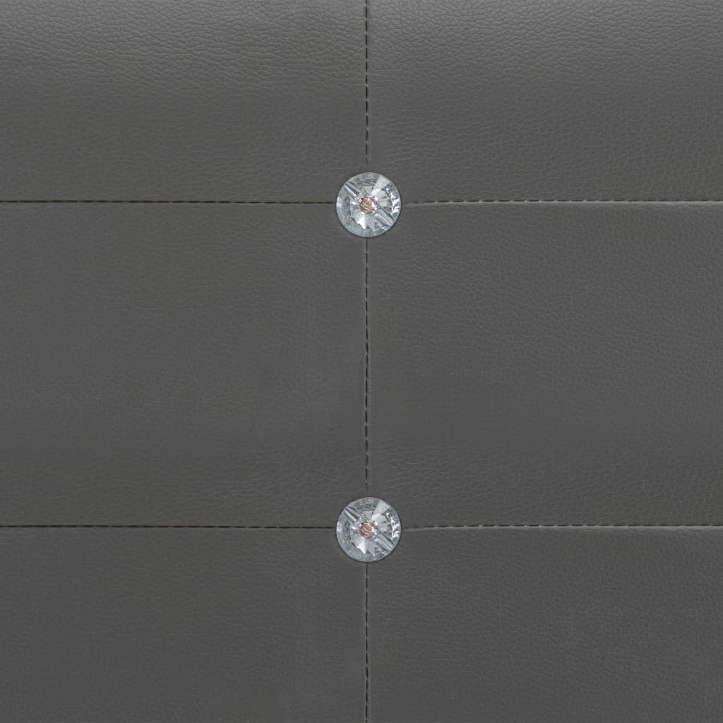vidaXL Sengeramme grå kunstig skinn 150x200 cm