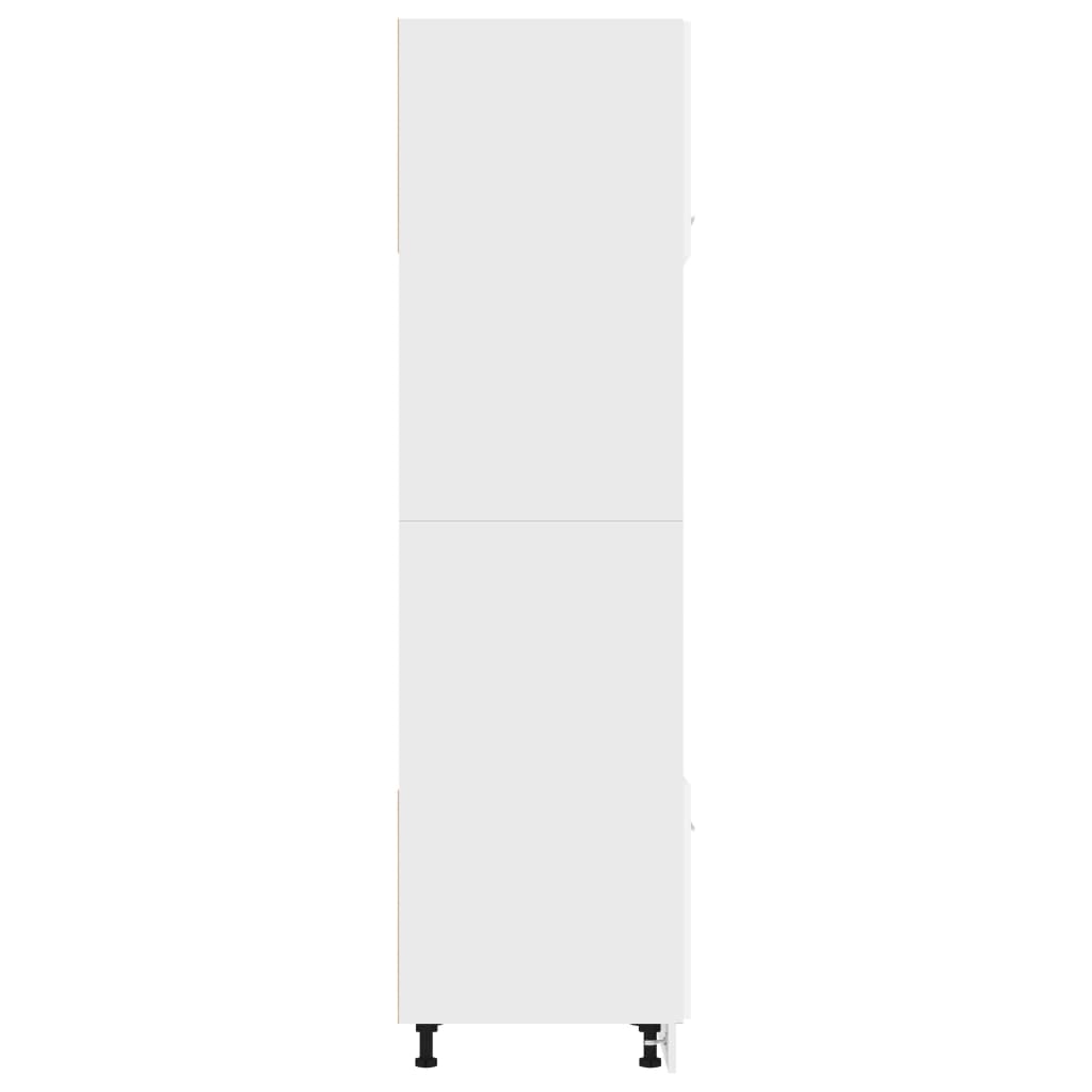 vidaXL Skap for mikrobølgeovn hvit 60x57x207 cm sponplate