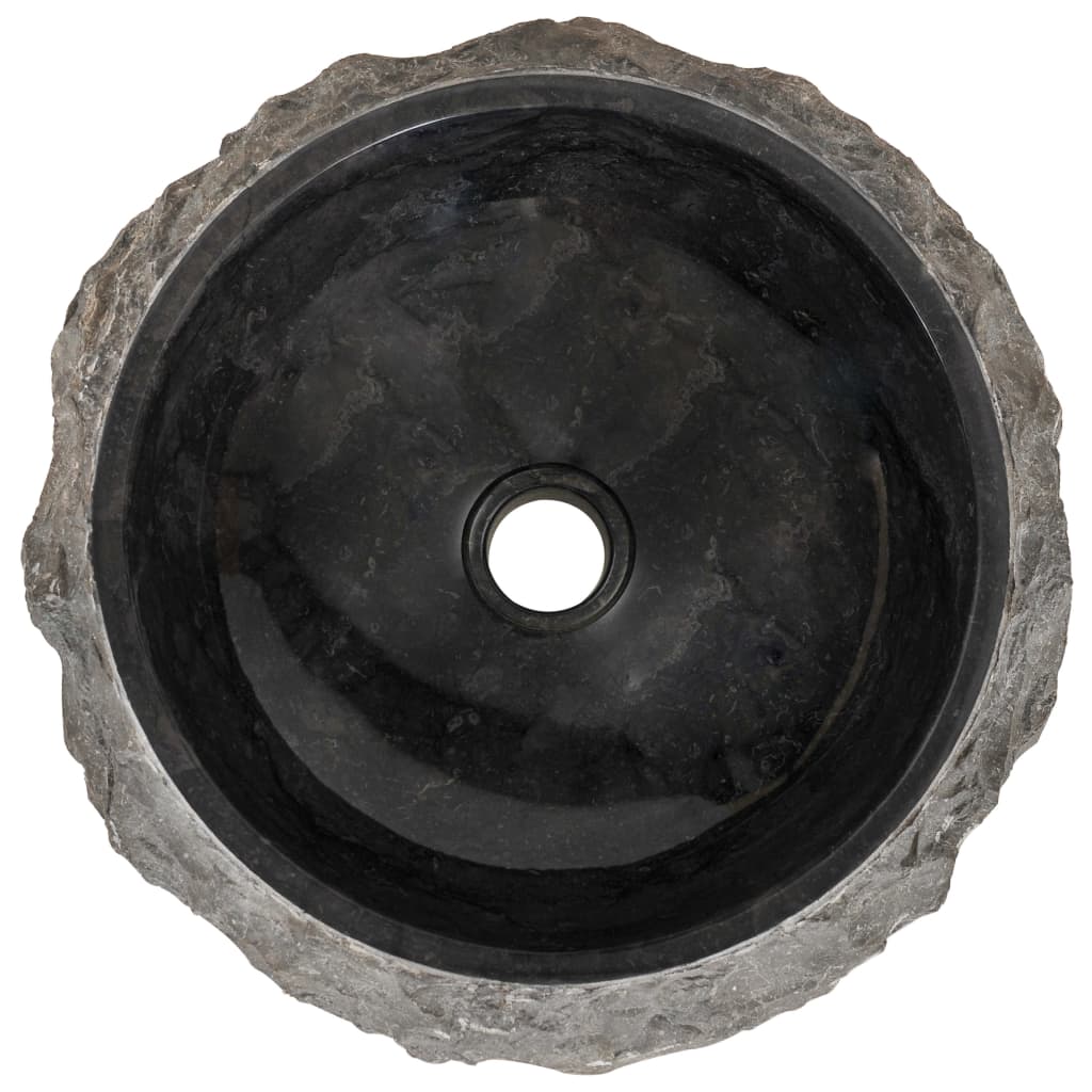 vidaXL Vask 40x12 cm marmor svart