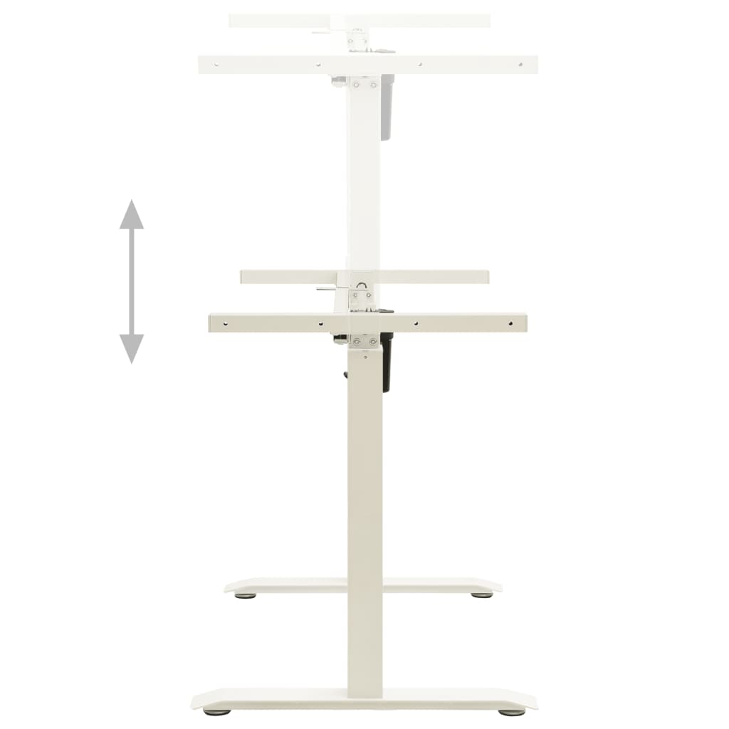 vidaXL Understell til sitte-/ståbord motorisert justerbar hvit