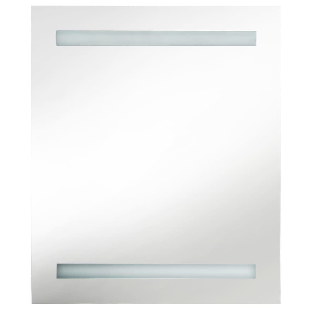 vidaXL LED-speilskap til bad betonggrå 50x14x60 cm