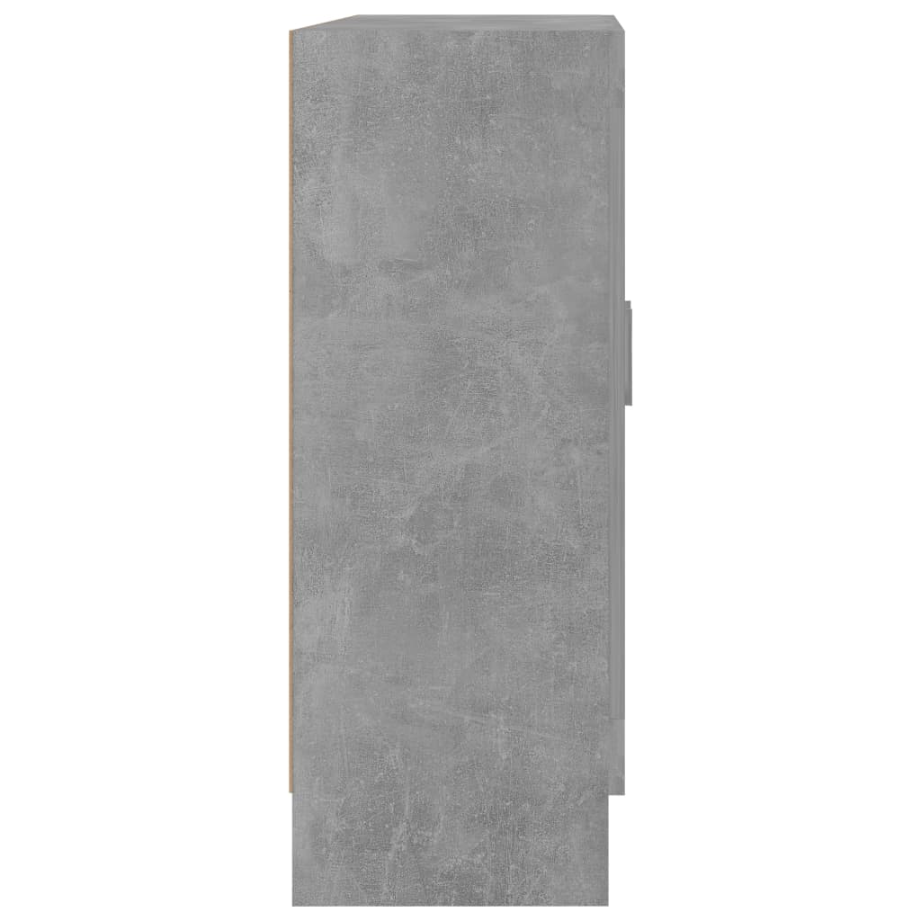 vidaXL Bokhylle betonggrå 82,5x30,5x80 cm sponplate