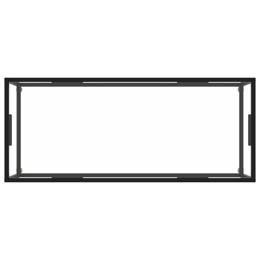 vidaXL Salongbord svart med herdet glass 120x50x35 cm