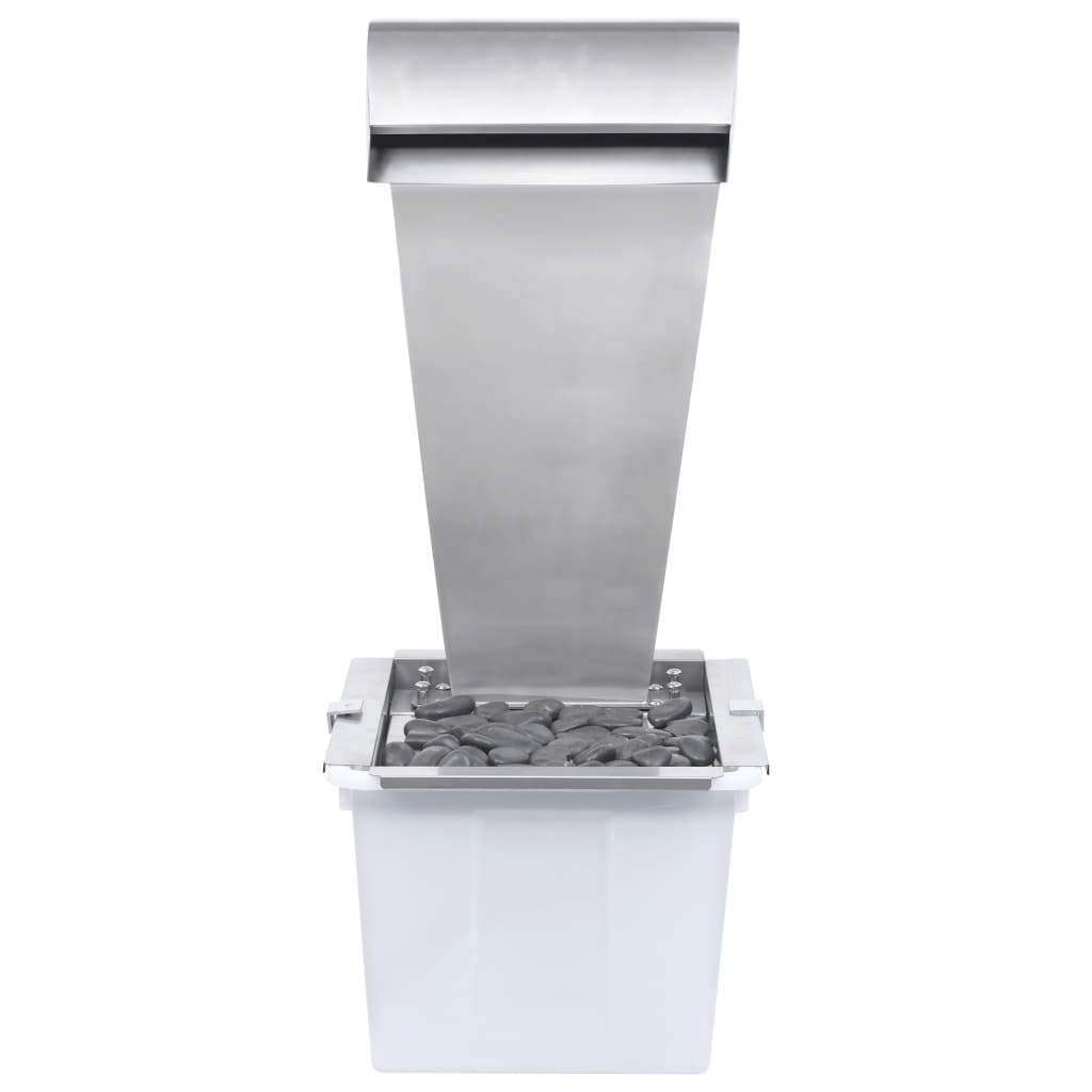 vidaXL Hagefoss sølv 52,4x34,2x82 cm rustfritt stål