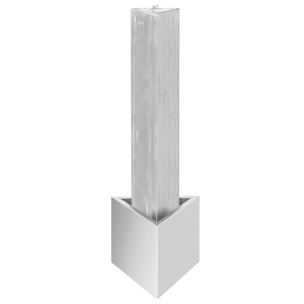 vidaXL Hagefontene sølv 37,7x32,6x110 cm rustfritt stål