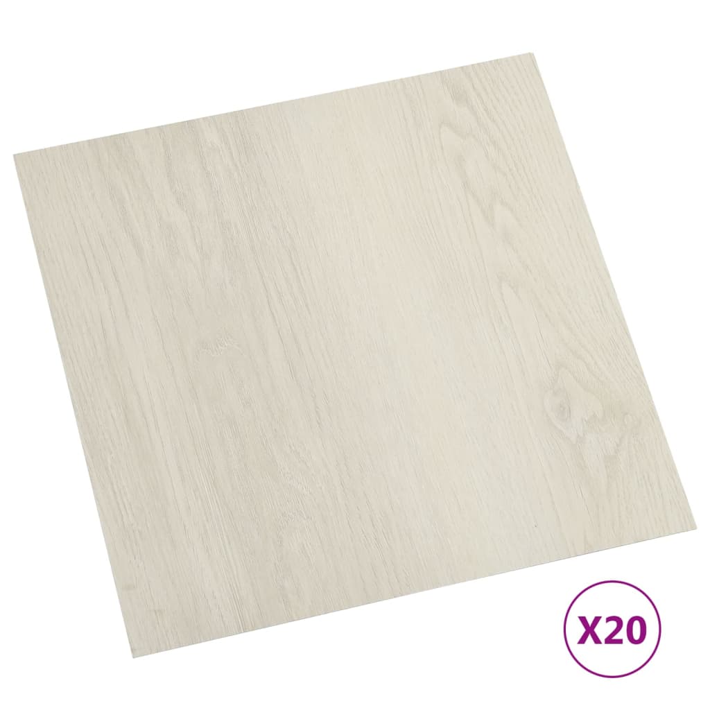 vidaXL Selvklebende gulvplanker 20 stk PVC 1,86 m² beige