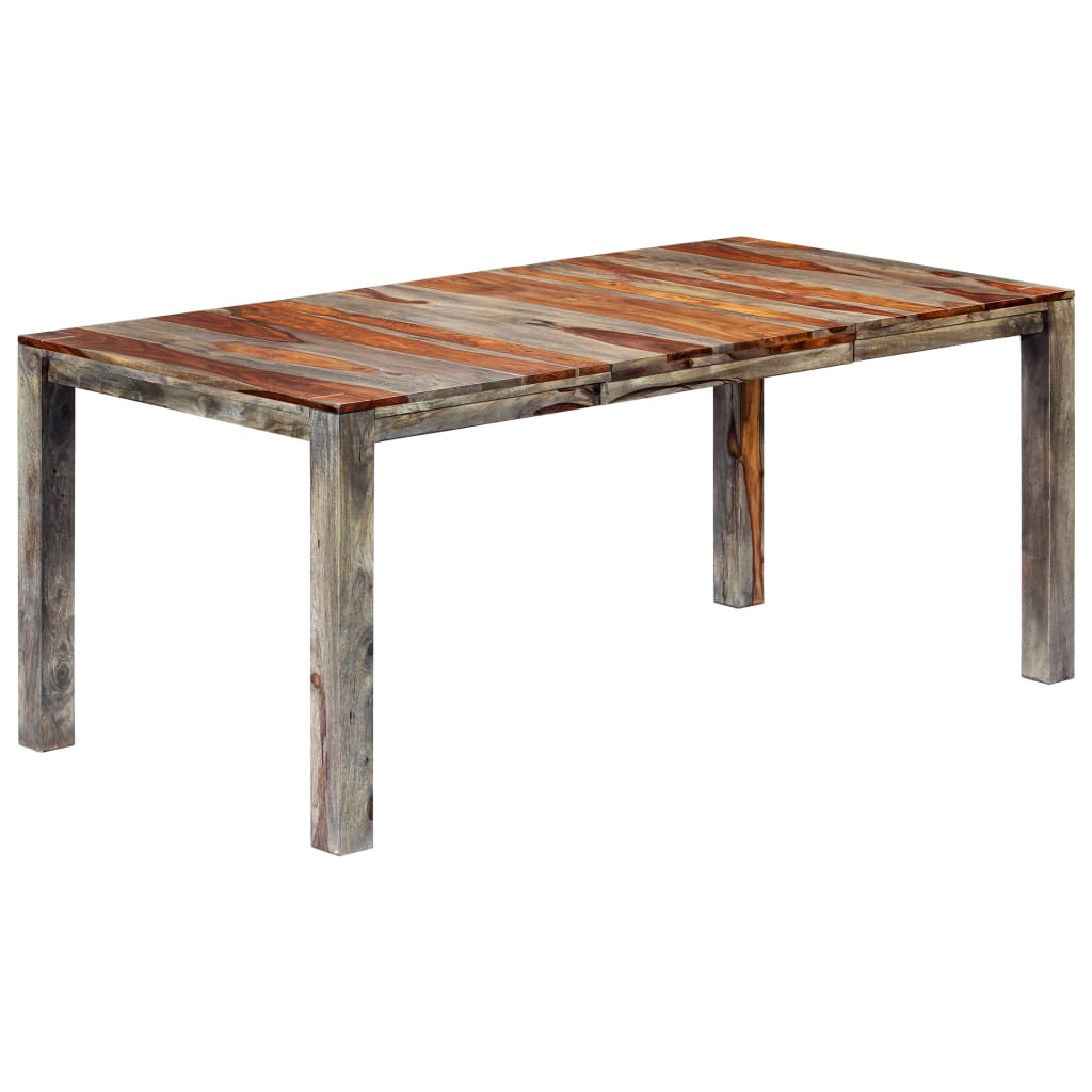 vidaXL Spisebord grå 180x90x76 cm heltre indisk rosentre