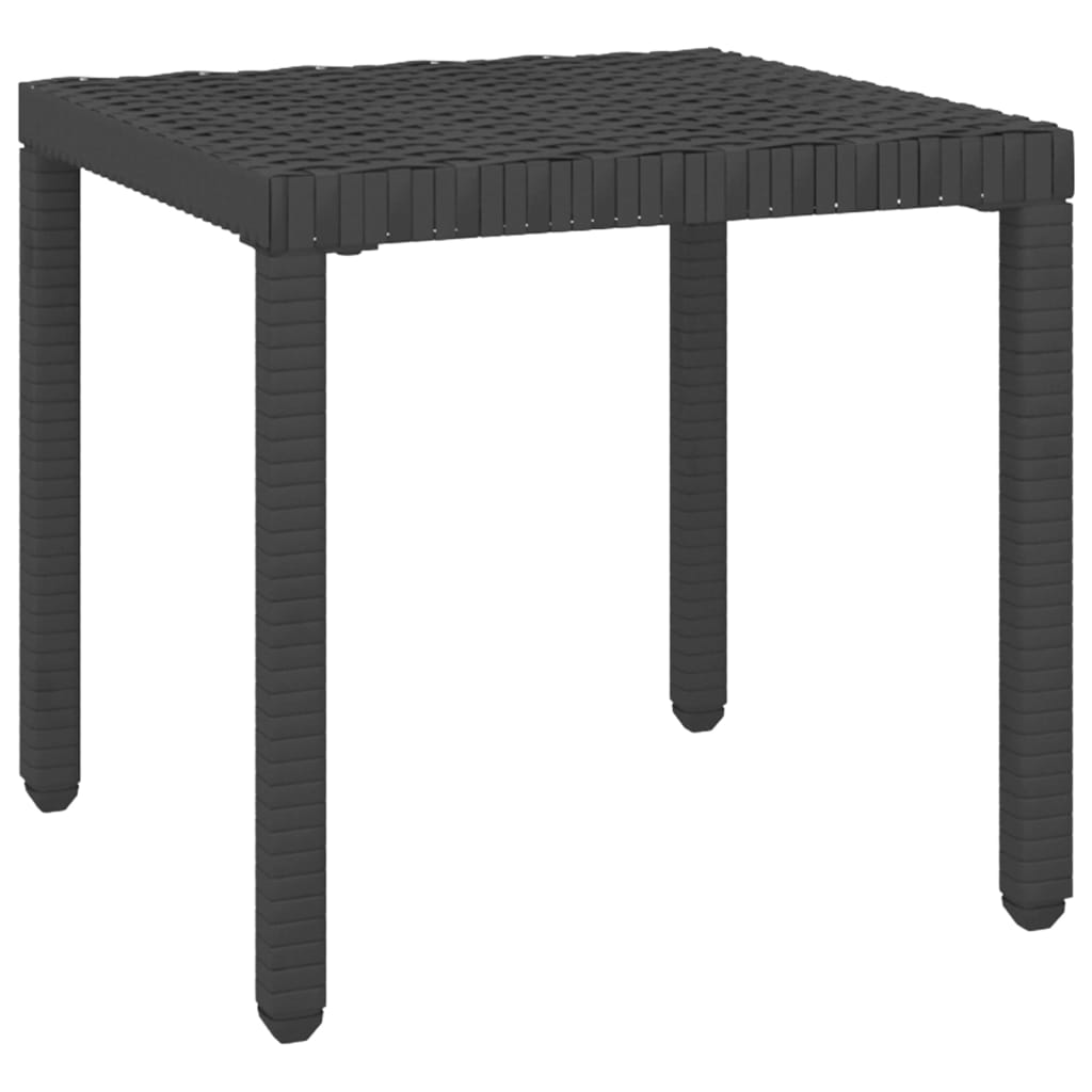 vidaXL Solsenger 2 stk med bord polyrotting svart