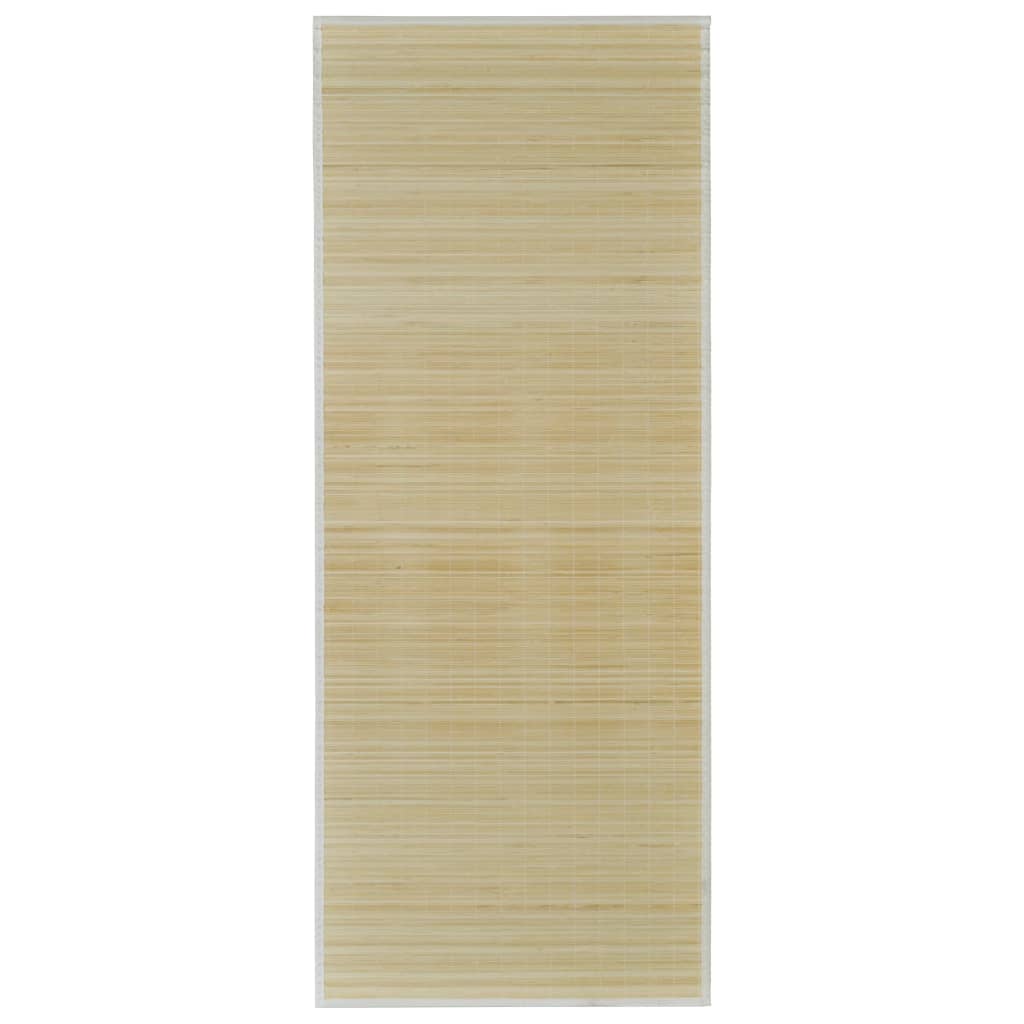 Rektangulært gulvteppe 80 x 200 cm naturlig bambus