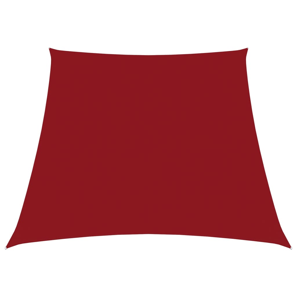 vidaXL Solseil oxfordstoff trapesformet 3/5x4 m rød