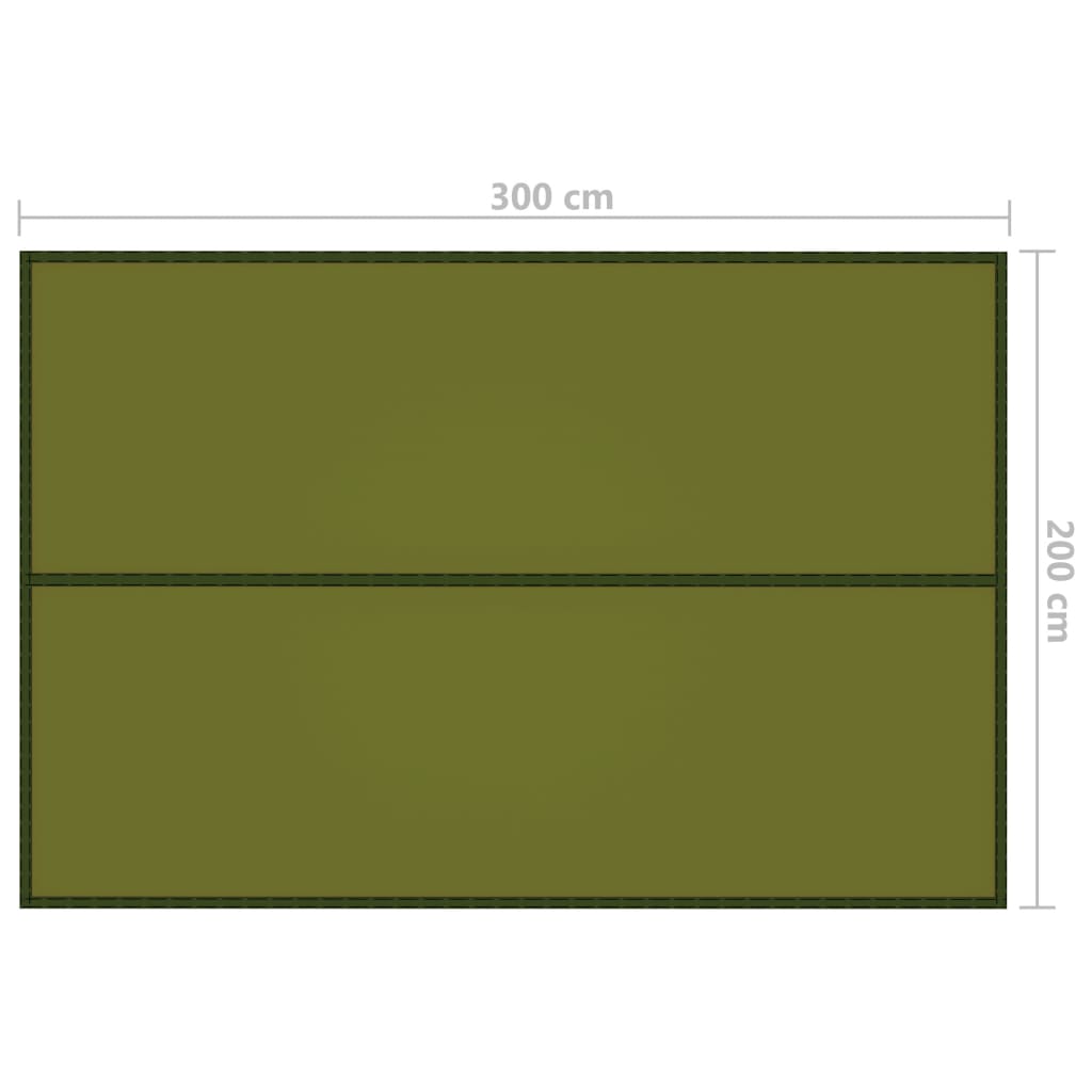 vidaXL Utendørs presenning 3x2 m grønn