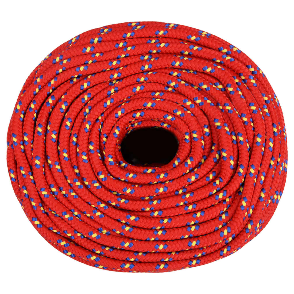 vidaXL Båttau rød 10 mm 500 m polypropylen