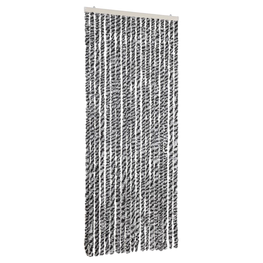 vidaXL Fluegardin grå og svart og hvit 56x185 cm chenille