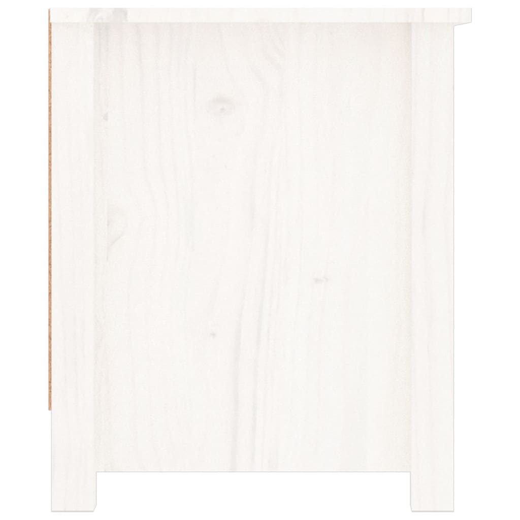 vidaXL Skoskap hvit 110x38x45,5 cm heltre furu