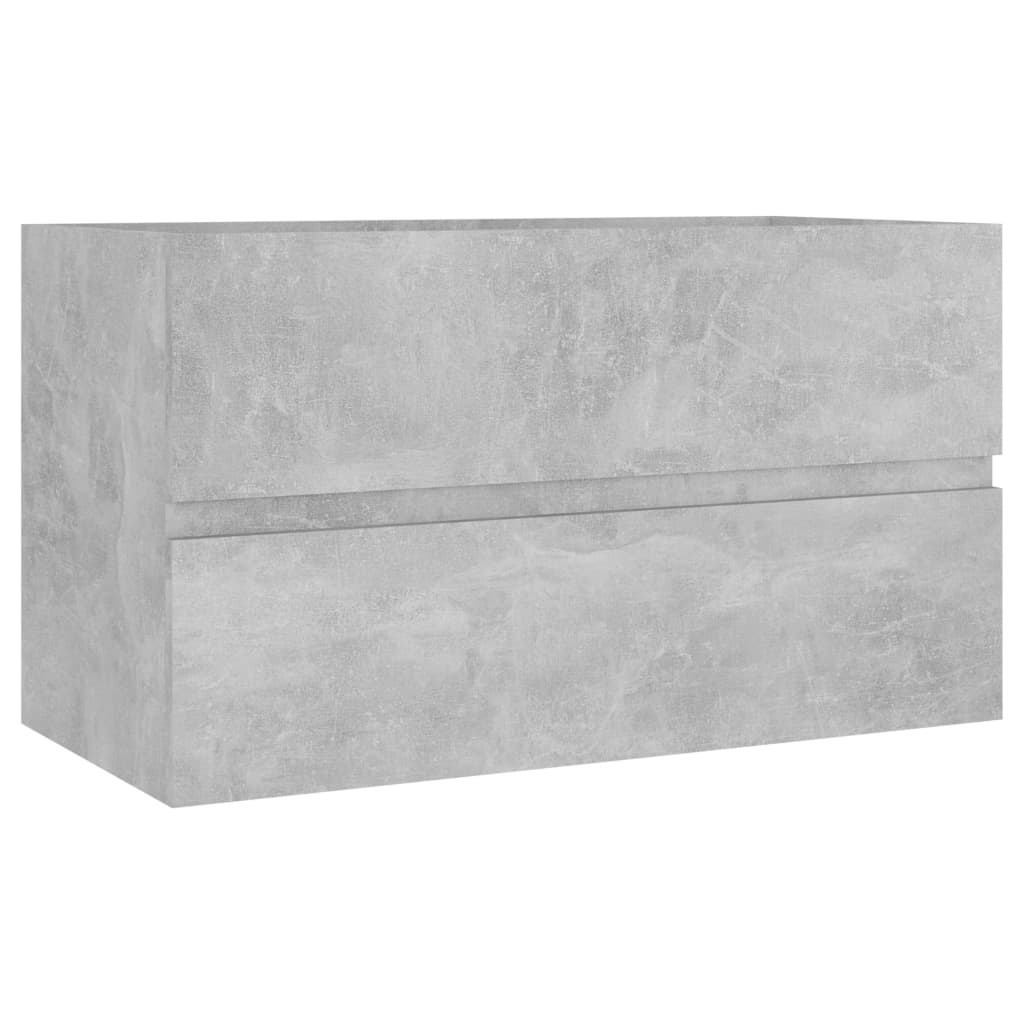 vidaXL Servantskap betonggrå 80x38,5x45 cm sponplate