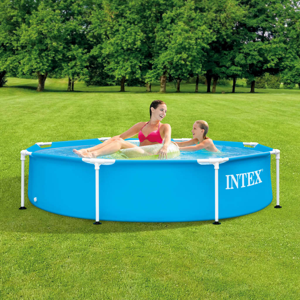 Intex Svømmebasseng med metallramme 244x51 cm