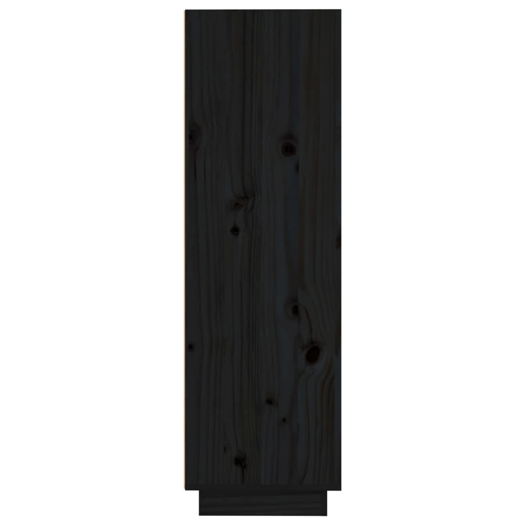 vidaXL Highboard svart 37x34x110 cm heltre furu
