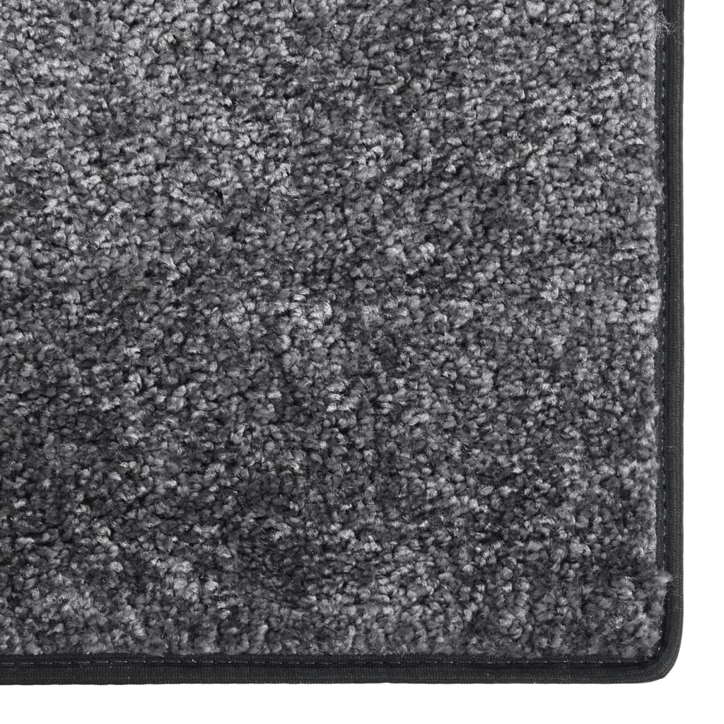 vidaXL Mykt luvteppe 115x170 cm sklisikker grå