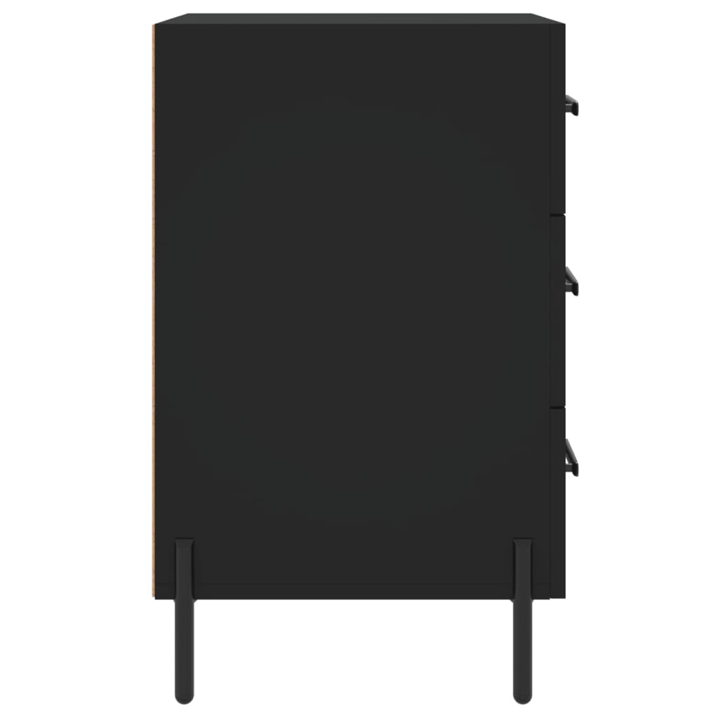 vidaXL Nattbord svart 40x40x66 cm konstruert tre