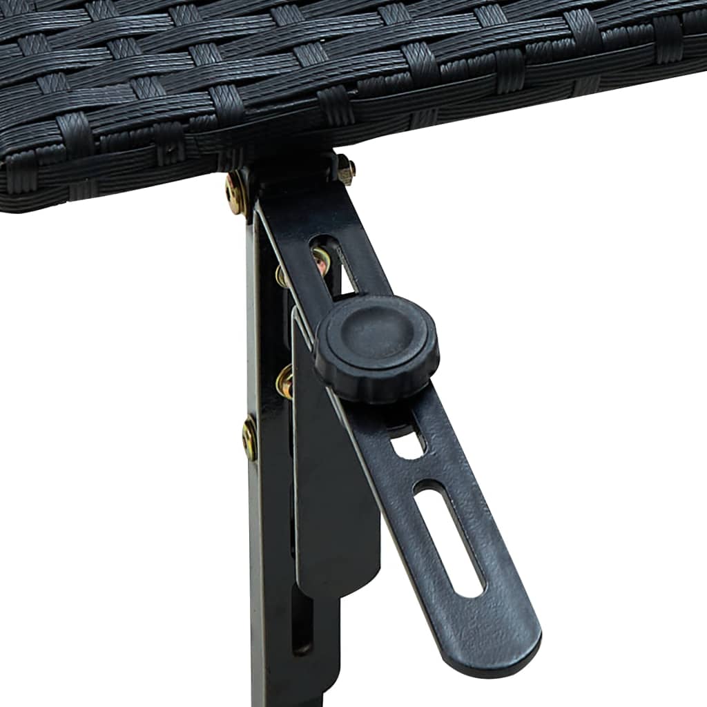 vidaXL Balkongbord 60x60x32 cm svart polyrotting