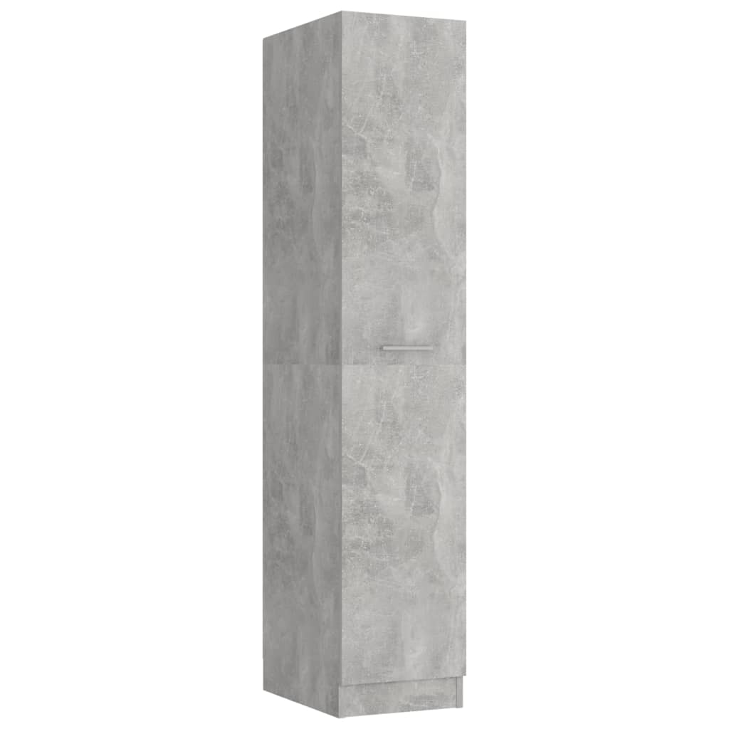 vidaXL Apotekskap betonggrå 30x42,5x150 cm sponplater