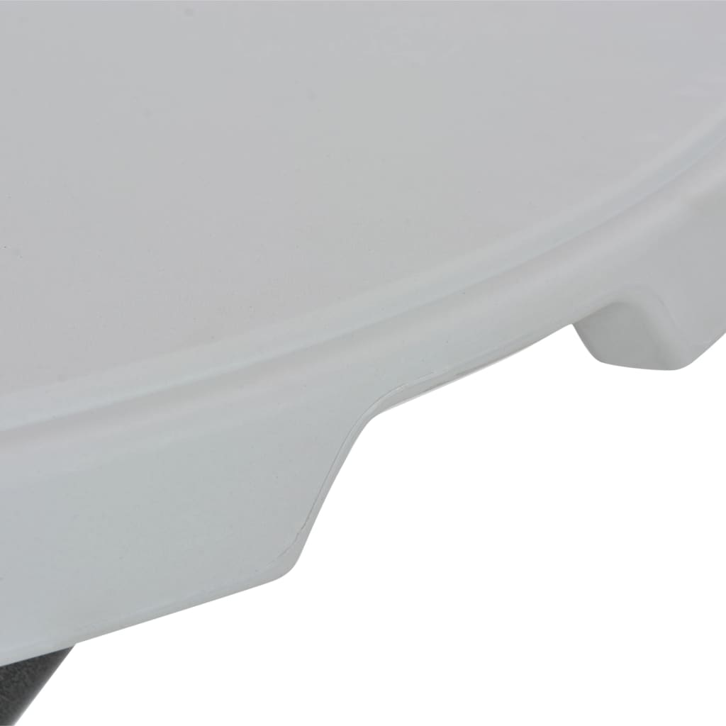 vidaXL Sammenleggbart barbord hvitt 80x110 cm HDPE