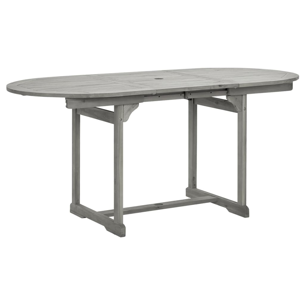 vidaXL Utendørs spisebord (120-170)x80x75 cm heltre akasie